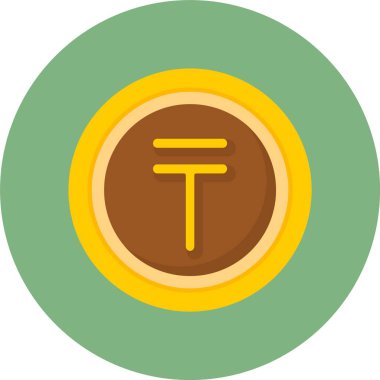 Kazakistan Tenge vektör illüstrasyon simgesi