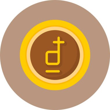 Vietnamca Dong simgesi vektör illüstrasyonu 