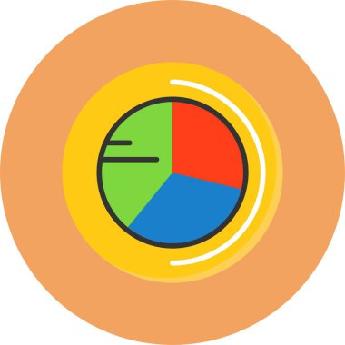 Pasta grafiği vektör illüstrasyonu 