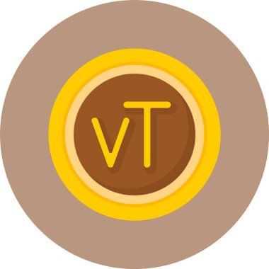 Vanuatu Vatu Sembol Web simgesi vektör illüstrasyonu