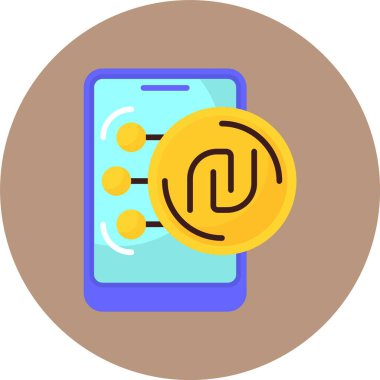 İsrail Shekel web simgesi vektör illüstrasyonu 