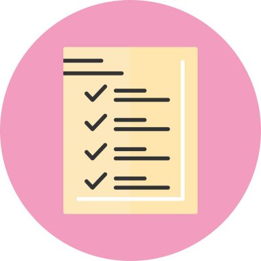 Kontrol listesi. Web simgesi basit tasarım 