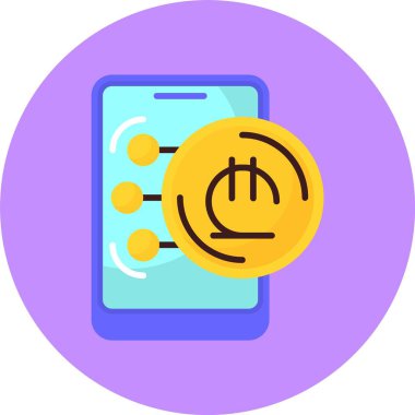 Gürcistan Lari simgesi vektör illüstrasyonu