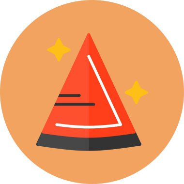 Parti şapkasının vektör illüstrasyon simgesi 