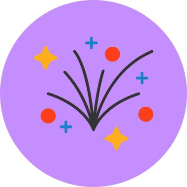 Havai fişek simgesi vektör çizimi 