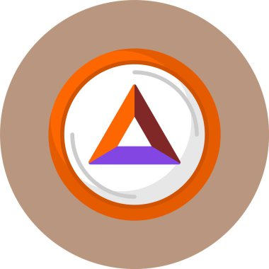 Temel Dikkat Token. Web simgesi basit illüstrasyon