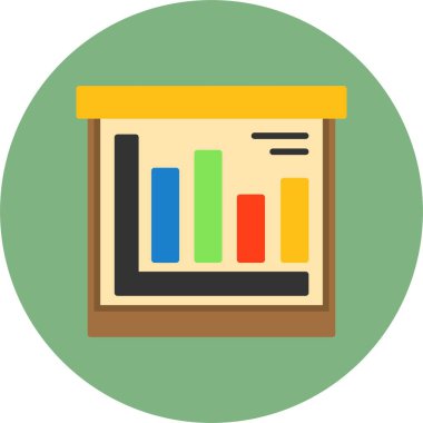 analitik grafik ikon vektör illüstrasyonu 