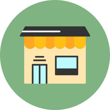 dükkan simgesi vektör illüstrasyonu 