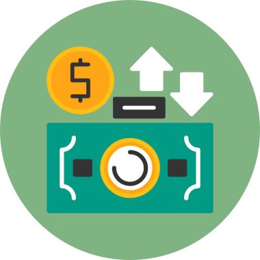 Değişim Oranı Simgesi, vektör illüstrasyonu 