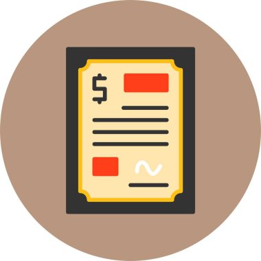 sözleşme ikonu vektör illüstrasyonu 