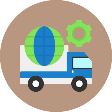 Lojistik simge, vektör illüstrasyonu basit tasarım