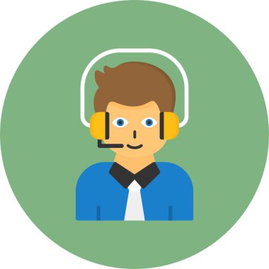 Beyaz Arkaplan ile Yardım Masası Simgesi