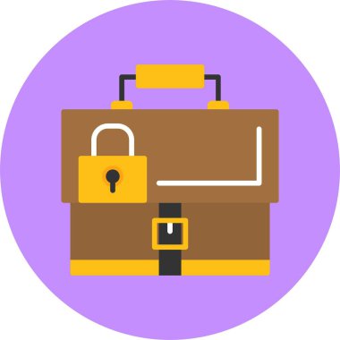 Güvenlik çantası ikonu. Basit resimleme 