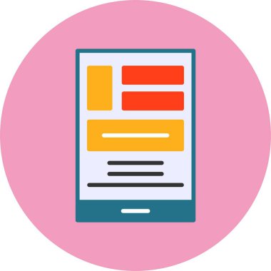 Cep telefonu. Web simgesi basit illüstrasyon