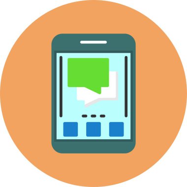 Sohbet, mesaj simgesi vektör illüstrasyonu