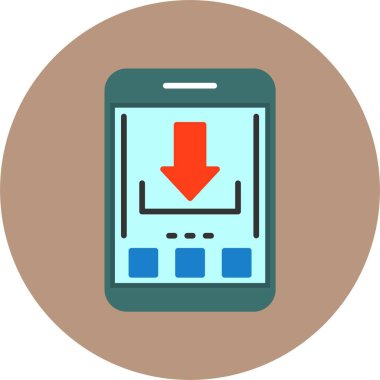 Vektör illüstrasyon simgesi indirme işareti