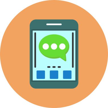 Mobil sohbet kutsal kişilerin resmi, vektör çizim 