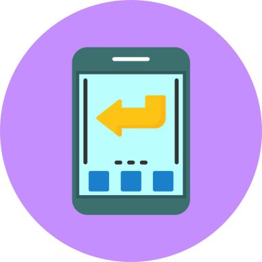 geri simge vektör illüstrasyon tasarımı