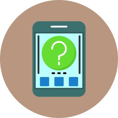 Soru işareti düz vektör simgesi 