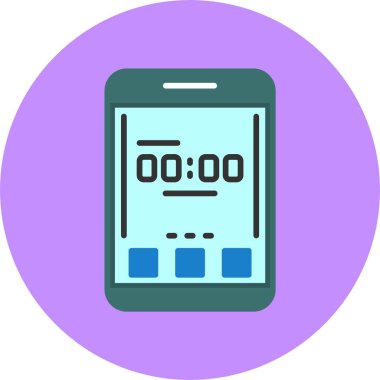 Saat simgesi vektör illüstrasyonu 