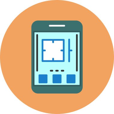 Akıllı telefon. Web simgesi basit tasarım 