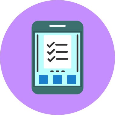 Kontrol listesi simgesinin vektör illüstrasyonu 