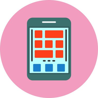 akıllı telefon simgesi, vektör illüstrasyonu basit tasarım