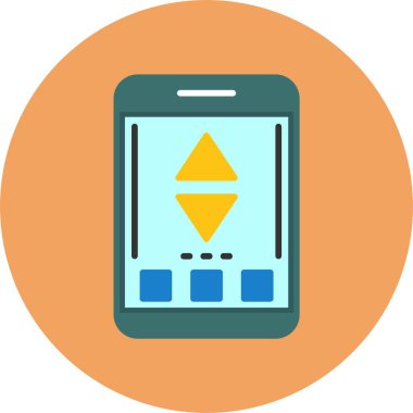 akıllı telefon simgesi, vektör illüstrasyonu basit tasarım