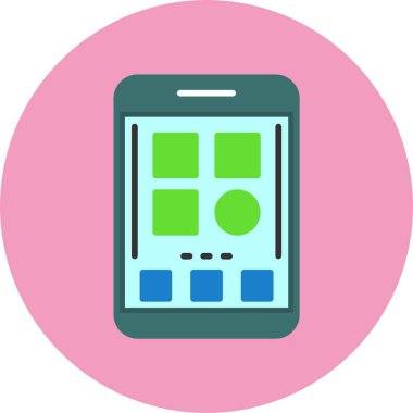 akıllı telefon simgesi, vektör illüstrasyonu basit tasarım