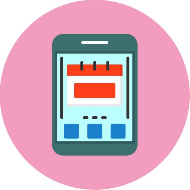 Takvim simgesinin vektör illüstrasyonu 