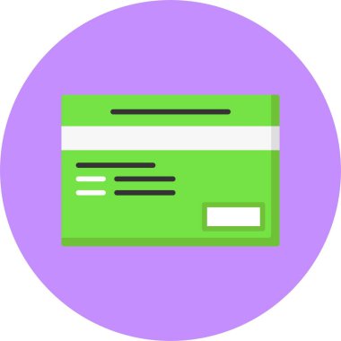 Kredi kartı ikonu vektör illüstrasyonu 