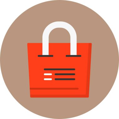 Alışveriş poşeti simgesinin vektör illüstrasyonu 