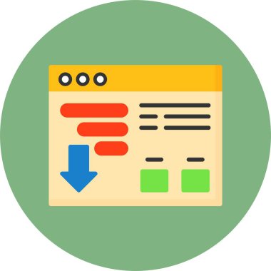 Web simgesini sırala, vektör illüstrasyonu