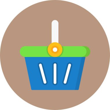 Sepet simgesi, vektör illüstrasyonu