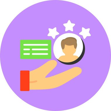 Müşteri geribildirim simgesi, vektör illüstrasyonu basit tasarım