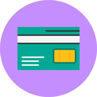 Kredi kartı ikonu vektör illüstrasyonu 