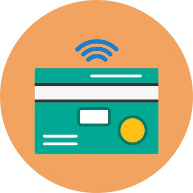 Temassız ödeme simgesi vektör illüstrasyonu 