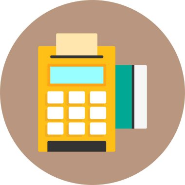 Satış noktası, POS, beyaz arkaplanda izole edilmiş simge 