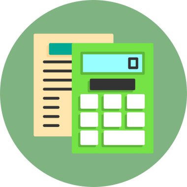 hesap makinesi simgesi vektör illüstrasyonu 