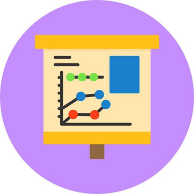 analitik grafik ikon vektör illüstrasyonu 