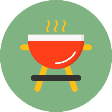 Açık hava Izgara Simgesi Barbekü ve Yemek İçin Mükemmel