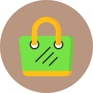 çanta simgesi, vektör illüstrasyonu basit tasarım