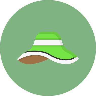 Güneş şapkası web simgesi, basit vektör illüstrasyonu