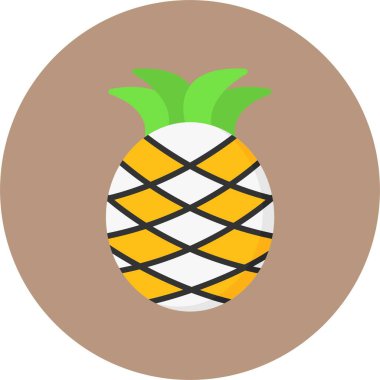 ananas ikonu vektör illüstrasyonu 