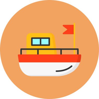 tekne ikonu vektör illüstrasyonu 