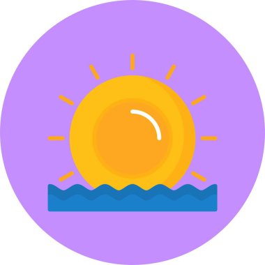 Güneş simgesinin vektör illüstrasyonu 