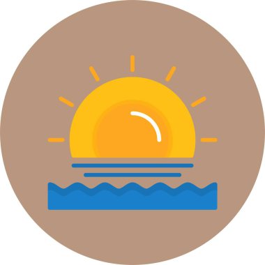 Güneş simgesinin vektör illüstrasyonu 