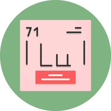 Lutetium kimyasal element simgesi, web illüstrasyonu