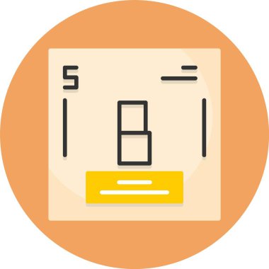 Boron kimyasal element simgesi, web illüstrasyonu