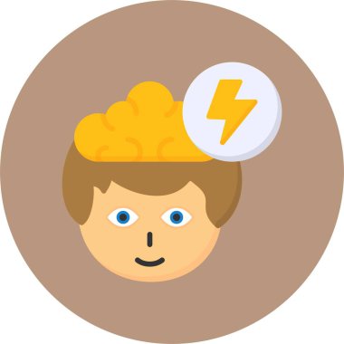 Beyin Fırtınası Simgesi, vektör çizimi basit tasarım